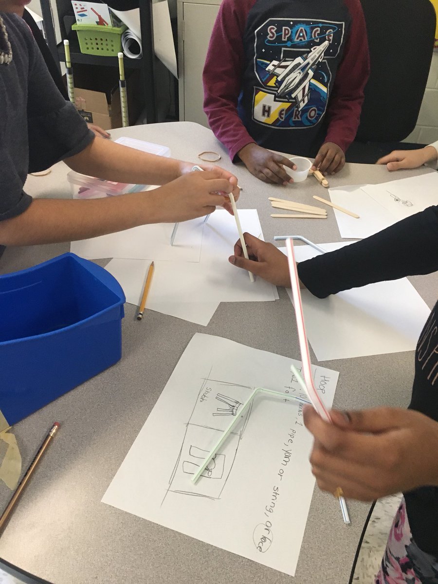 mswhite_4th's tweet photo. We had so much fun working together to creat basketball hoops and launchers!  @RLC_CoLab @RosaLeeCarterES https://t.co/oMEVGyyEaU