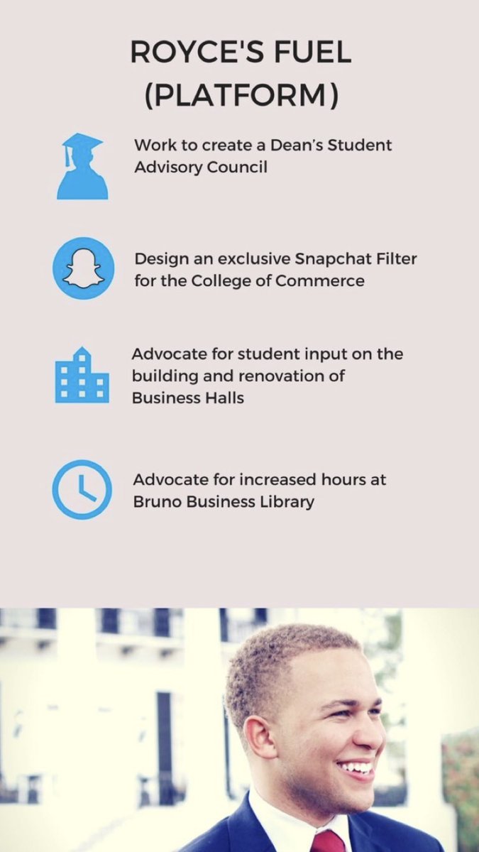 RyannDickerson's tweet photo. Today is the day guys! You have until 7pm to cast your vote. If you are in the College of Commerce join my brother and #rollwithroyce on my bama. Your vote matters! Help Royce, help you! https://t.co/LgNPR4SHJC