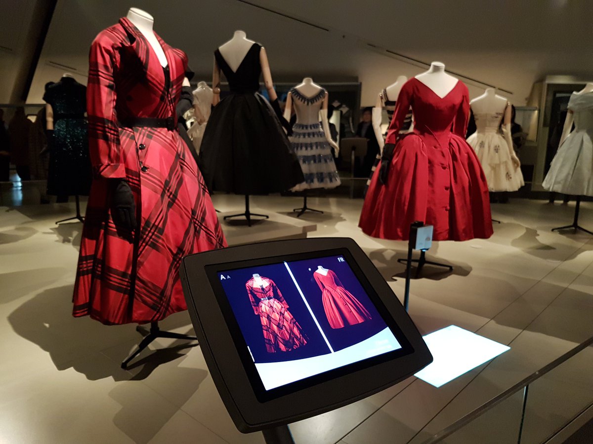 tnrover's tweet photo. "It is the colour of life. I love red and I think it suits almost every complexion." - Christian Dior #Dior exhibit @ROMtoronto #style #dresses #fashion #Paris https://t.co/GmYh2OHIs1
