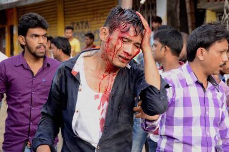 beindiya's tweet image. #TripuraViolence #BJP_भगाओ_देश_बचाओ Where ever BJP goes Death & Destruction Follow!! First the Lenin Statue was bulldozed!! And now curfew has been imposed in 13 Districts of Tripura!!!😨😡😨😡. CONGRATS BJP.....#GujratModel!!