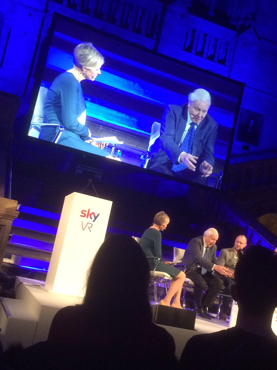 Sir David Attenborough launching <a href="/SkyUK/">Sky</a> incredible VR experience #holdtheworld at the <a href="/NHM_London/">Natural History Museum</a>