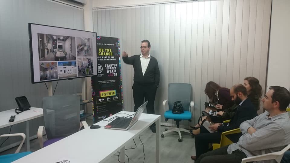 Our founder <a href="/p_philimis/">Panayiotis Philimis</a> presenting <a href="/Cy_RIC/">CyRIC</a>, the certified Business Innovation Center of #Cyprus providing a number of services to European #startups, innovative SMEs and the open call we have for disruptive startups via <a href="/f6s/">f6s</a>. 
#SEW18 #SEWCyprus #SEW18Nicosia <a href="/startupeuw/">Startup Europe Week</a>