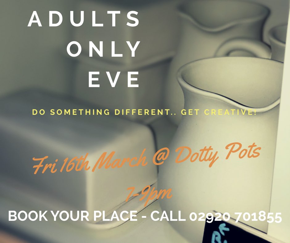 What a blast last month!! Still places left.. come join us for something different on a Friday night! Couples, singles or groups welcome! 🎨👩🏻‍🎨👨🏼‍🎨☎️ 02920 701855 to book in #dottypots #cardiffmums #alternativefriday #adultsonly #Penarth #cardiff #march