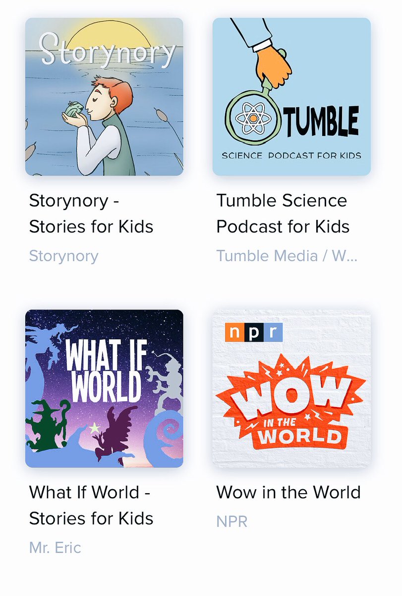 jeremycaplan's tweet photo. 🎧 As someone who loves podcasts for kids, here’s a list of 14 creative ones: https://t.co/lTQTjgZMMH  #PubTech18 eg: @wowintheworld @storypirates @ButWhyKids @storynory @whatifworldpod @sugarcrashkids 🎧👂 https://t.co/TUi4kDf6MK