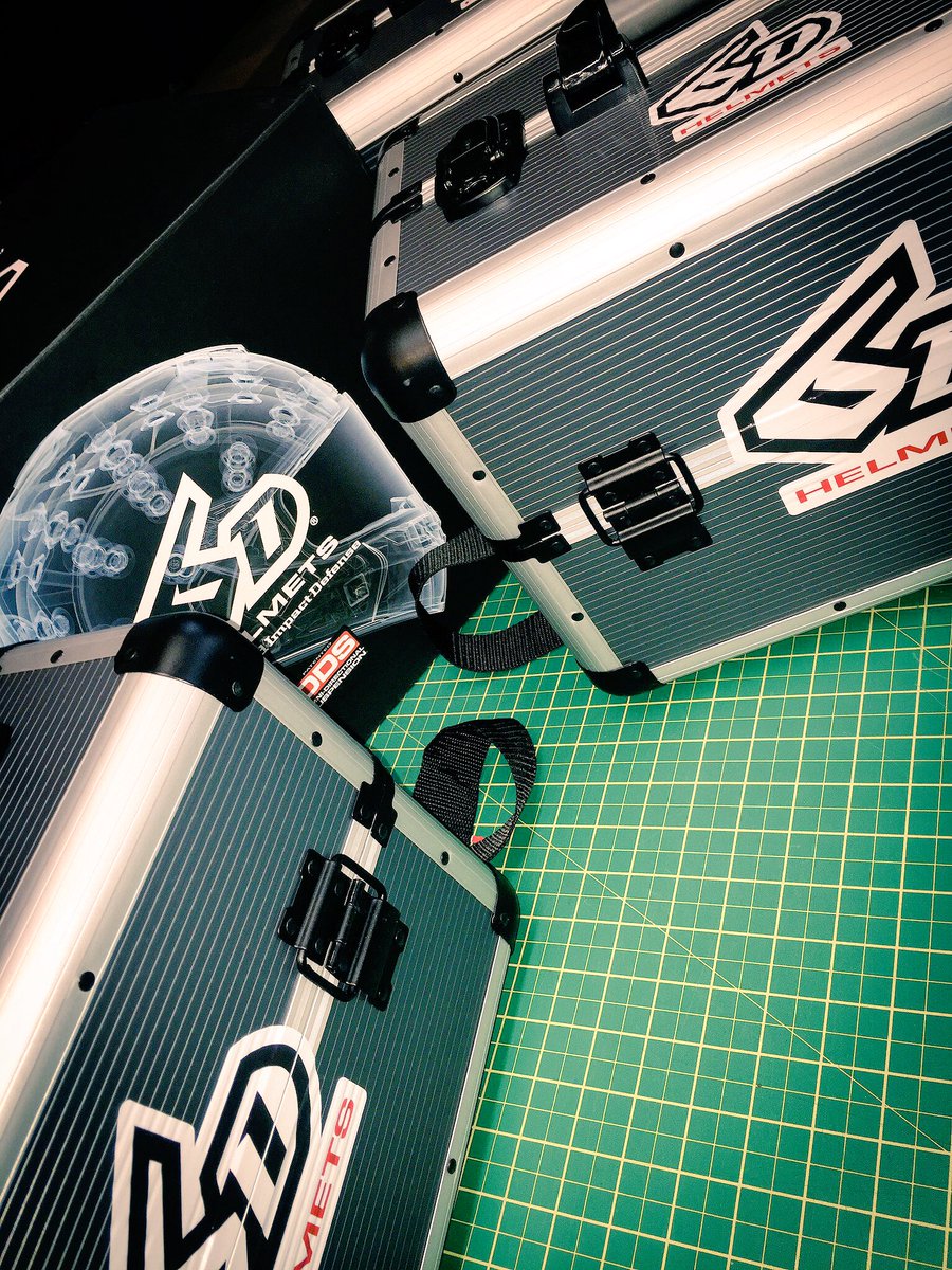 6DHelmetsUK's tweet photo. Our BSB Rider Helmet Accessory support pit cases ready to go out: #6DTeam #support #factory https://t.co/z10UJPGZ3z