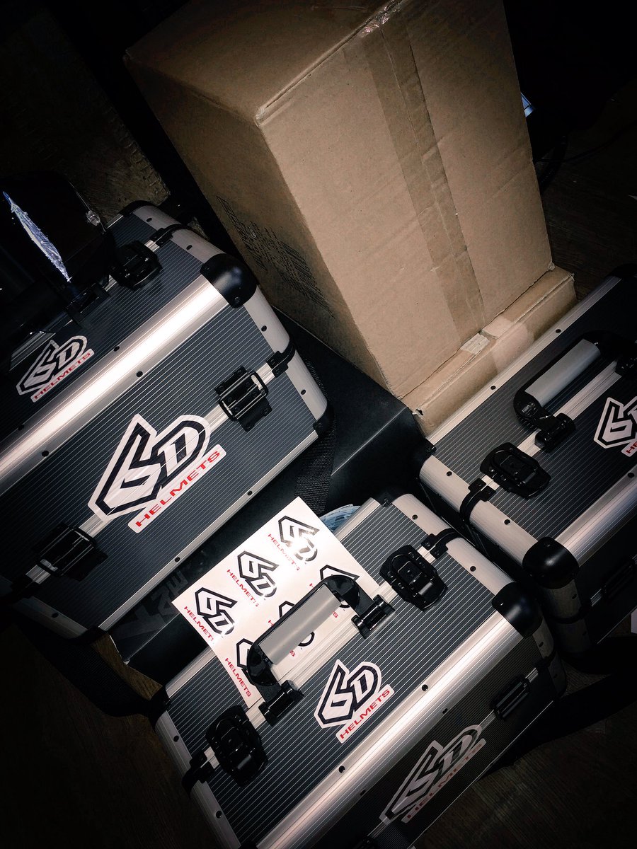 6DHelmetsUK's tweet photo. Our BSB Rider Helmet Accessory support pit cases ready to go out: #6DTeam #support #factory https://t.co/z10UJPGZ3z