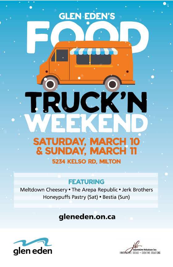 Skiing &amp; #foodtrucks: there's no better combo! We've teamed up w/ Glen Eden resort in #Milton to host Food Truck'N Weekend, featuring some of #Toronto's best trucks. Lunch &amp; dinner service. It all goes down this #weekend! Bring the whole fam!