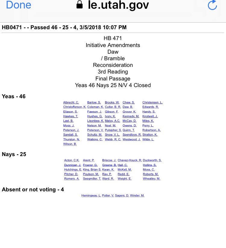 snflktaskforce's tweet photo. UTAH: check out who voted for HB471. #takenotethenvote #utpol https://t.co/uJEcHjvt6L