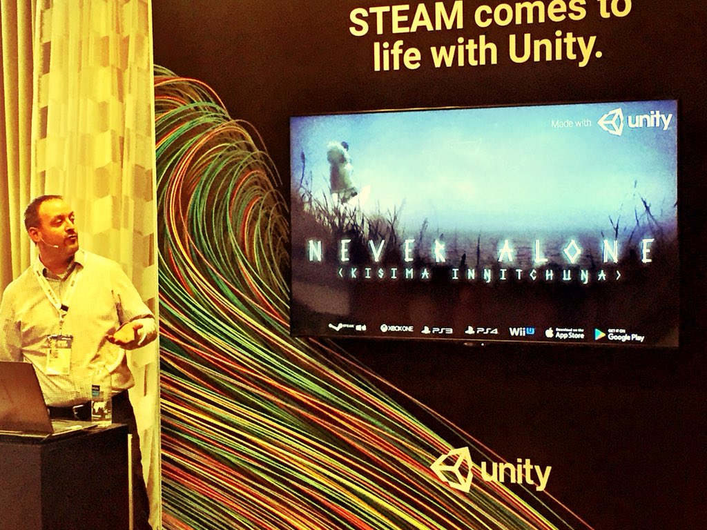 Histrionix's tweet photo. @ELineMedia breaking down games &amp; game making @SXSWEDU. #NeverAlone #Unity #GameOn #eduPLAYtion partners https://t.co/uNrLCaOLZC