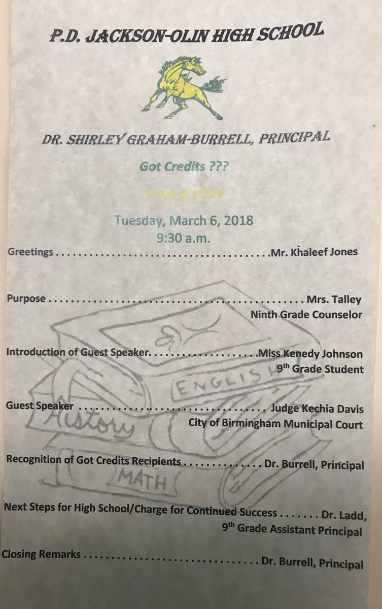 drmysavage's tweet photo. Got Credits Celebration @BhamCitySchools #JacksonOlinHighSchool Honoring Students with All of their Credits from 1st Semester #GearUpForGreatness @GEARUPBham Outstanding Speaker #JudgeKechiaDavis #CityofBirminghamMunicipalCourt https://t.co/Yz6KDRHH5v