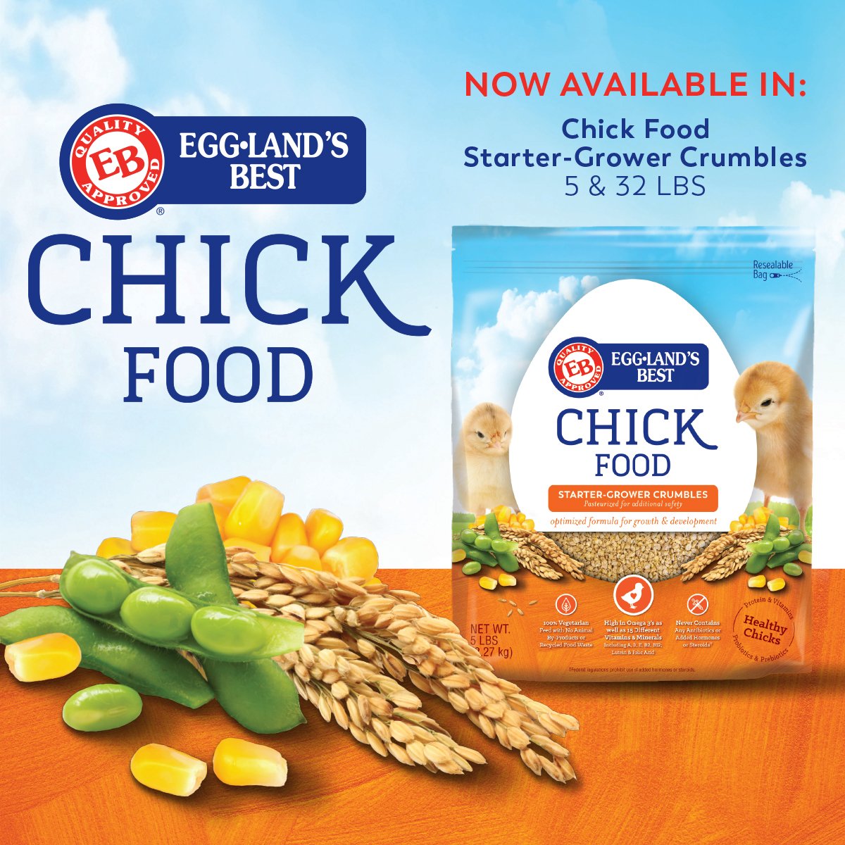 Are you preparing for chicks? Make sure to pick up EB food bags marked "chick starter" since your new chicks need different nutrition than your laying hens. Find out more here - bit.ly/2G9U164