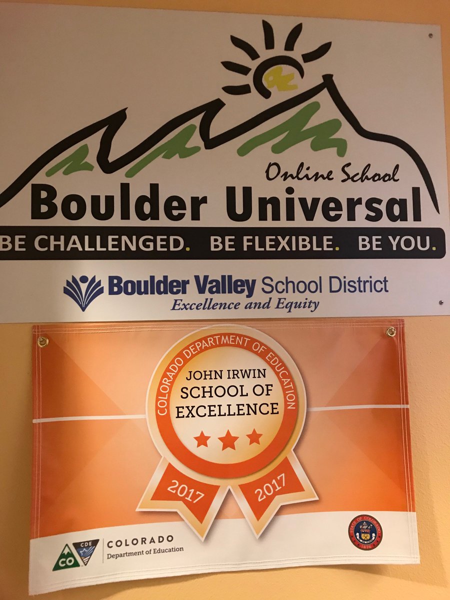 BVSDcolorado's tweet photo. The banners are going up! Congratulations to the 14 #BVSD schools recently recognized by the Colorado Department of Education for academic excellence and growth! https://t.co/mA2Re4wUPs https://t.co/jWCNjyqG3M