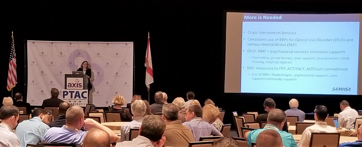 c4events's tweet photo. Special guest speaker U.S. Department of Health and Human Services Assistant Secretary Elinore F. McCance-Katz, MD, PhD, spoke to attendees of the Addiction eXecutives Industry Summit (AXIS) and the Police, Treatment and Community (PTAC) Collaborative today. #PTAC2018 #axissummit https://t.co/nXIWFIyHaX