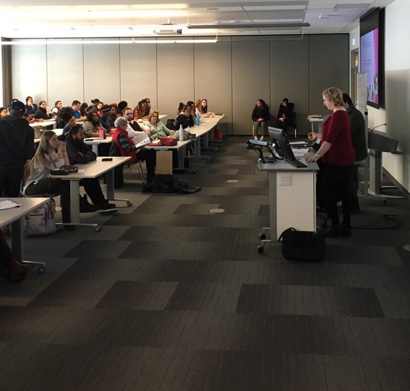 NorQuest's tweet photo. NorQuest social work students getting first hand info today on the benefits of membership with the @ACSWsocialwork. This is #SWweek2018. https://t.co/6QZchsL8jC