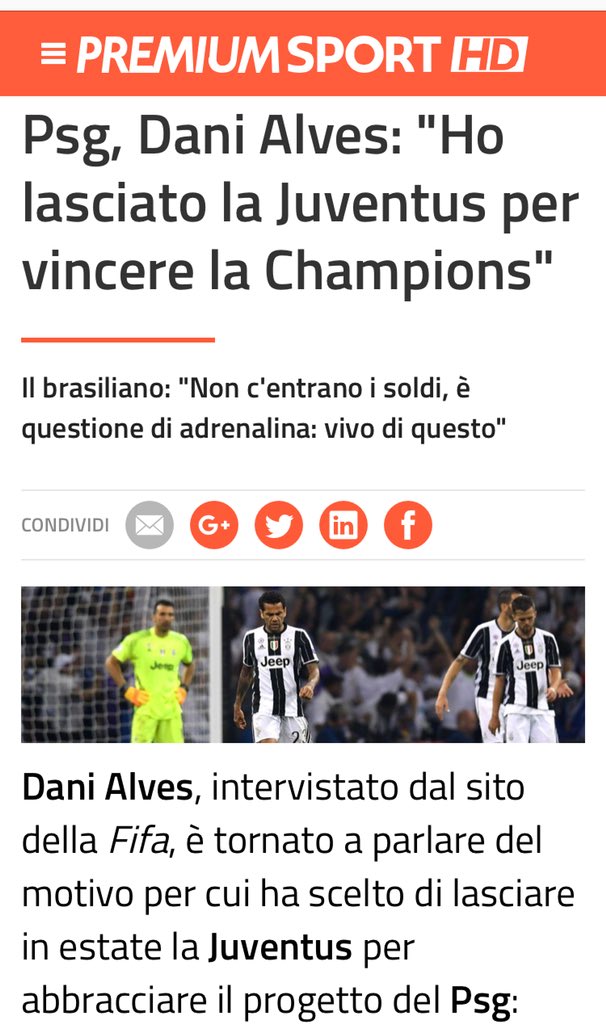 StefanoDiscreti's tweet photo. #PsgRealMadrid

...E mi sa che hai fatto male, caro #DaniAlves 

#premiumchampions https://t.co/347c20TlcP