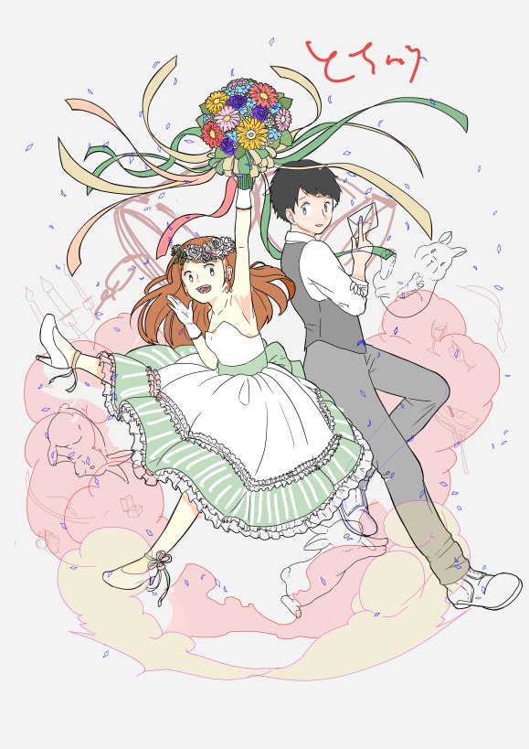 吉本よしもん イラストレーター 結婚祝いイラストを制作中