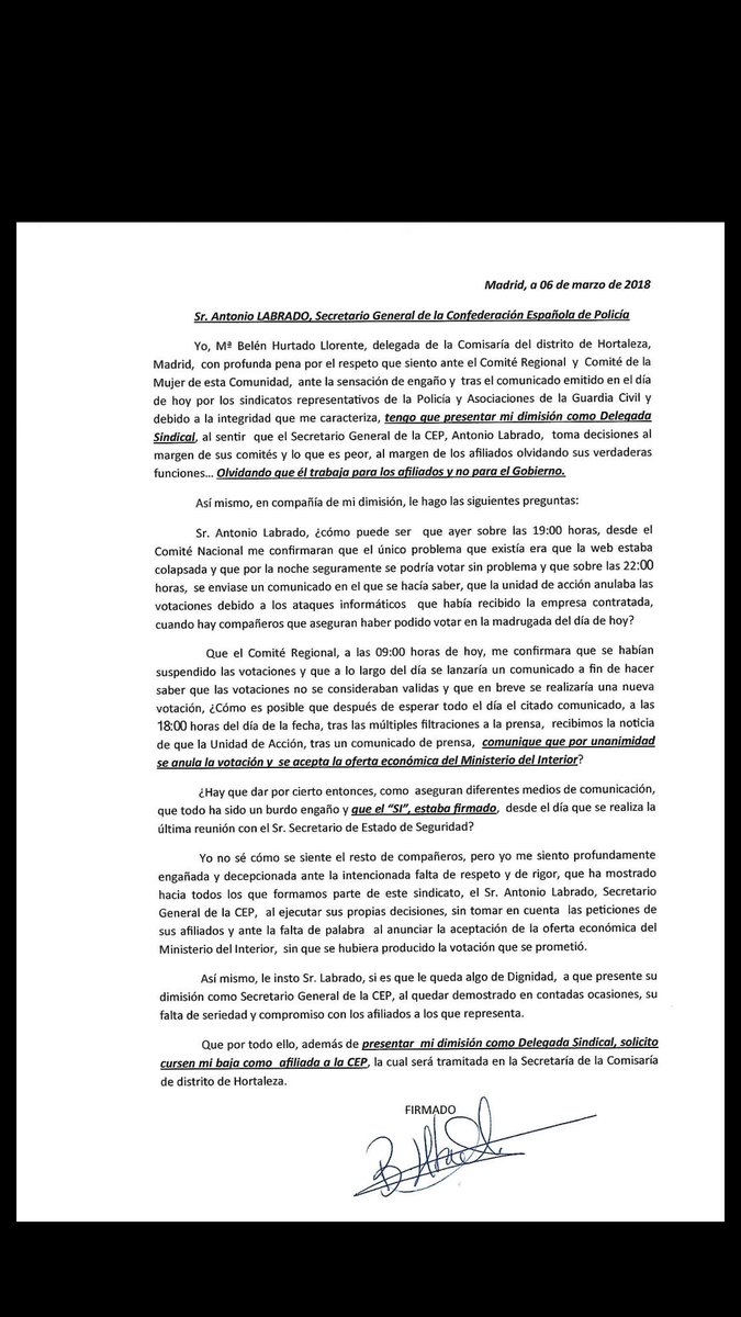 maribecasado's tweet photo. Una delegada sindical del CEP se da de baja porque el secretario general de este sindicato toma decisiones «al margen de sus comités y sus afiliados». Y una cosa más. Le recuerda que trabaja para los afiliados, no para el Gobierno. Bravo 👏👏👏👏👏 #EquiparacionYa https://t.co/JuRcir0YeF