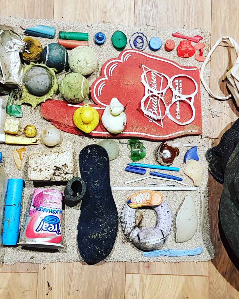 WomblingB's tweet photo. Another big pick up, with some treasures! 🦆🦆 #2minutebeachclean #plasticfree #take3forthesea #balloonsblow  #litterfreecoastlines #5gyres #plasticpollutes #oceanlitter #plasticstraws #SAScampaigns  #marinelittercrisis #plasticducks https://t.co/7XMiGEvVH2