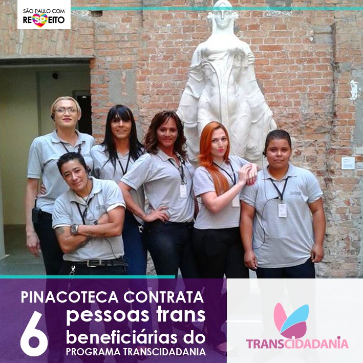 Rick_Olimpio's tweet photo. Pinacoteca do Estado contrata seis pessoas trans do Programa Transcidadania
Leia mais: https://t.co/LmSd3v6dDo
#EmpregabilidadeTrans #SaoPauloComReSPeito #VisibilidadeTrans #PinacotecaSP #EmpoderamentoTrans https://t.co/pB6mK7cqNF