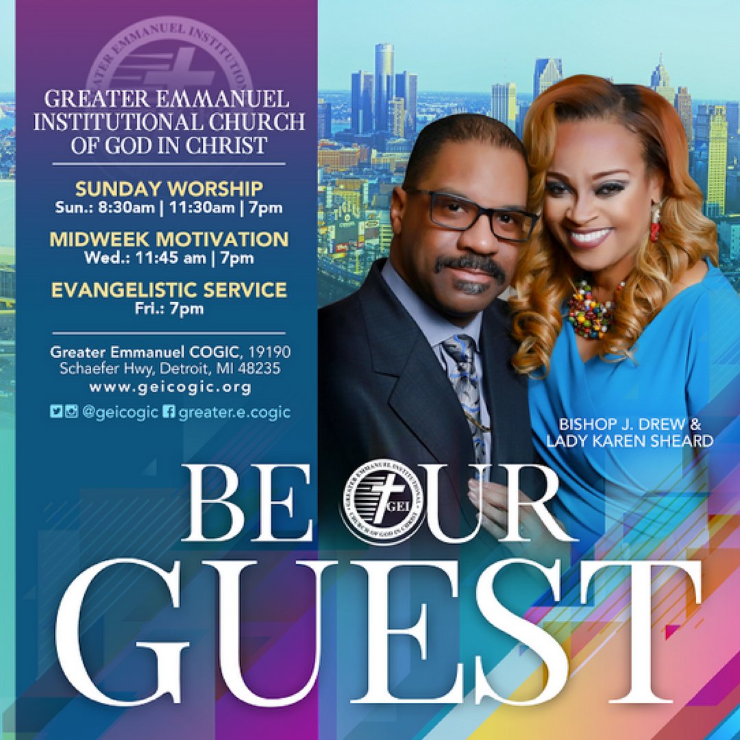 We would love for you to be our guest at our mid-week service tomorrow!
#detroitchurch #geicogic #bishopdjrewsheard