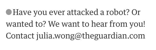 brilliantworki's tweet photo. My favourite line from a Guardian article today #robots #angermanagement #citizenjournalism https://t.co/zahFtfwSiI
