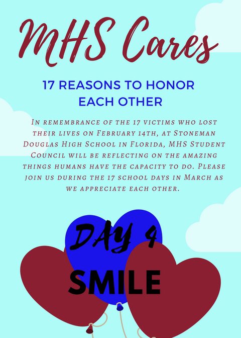 MHS_StdntCncl's tweet photo. We see you MHS! Shoutout to the classes doing this 💙 #MHSCares https://t.co/zKHYxkTN48