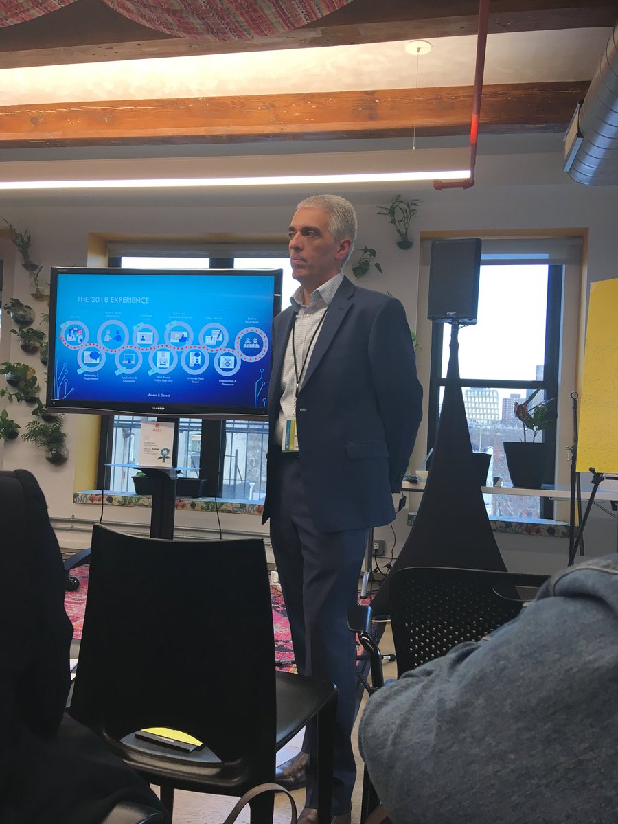 pmodley's tweet photo. Ray Tavares from Bank of America talking about the bank’s experience of AI and BOTS in talent acquisition #AMSCatalyst @WeAreAMS https://t.co/J1oobJ9wNJ