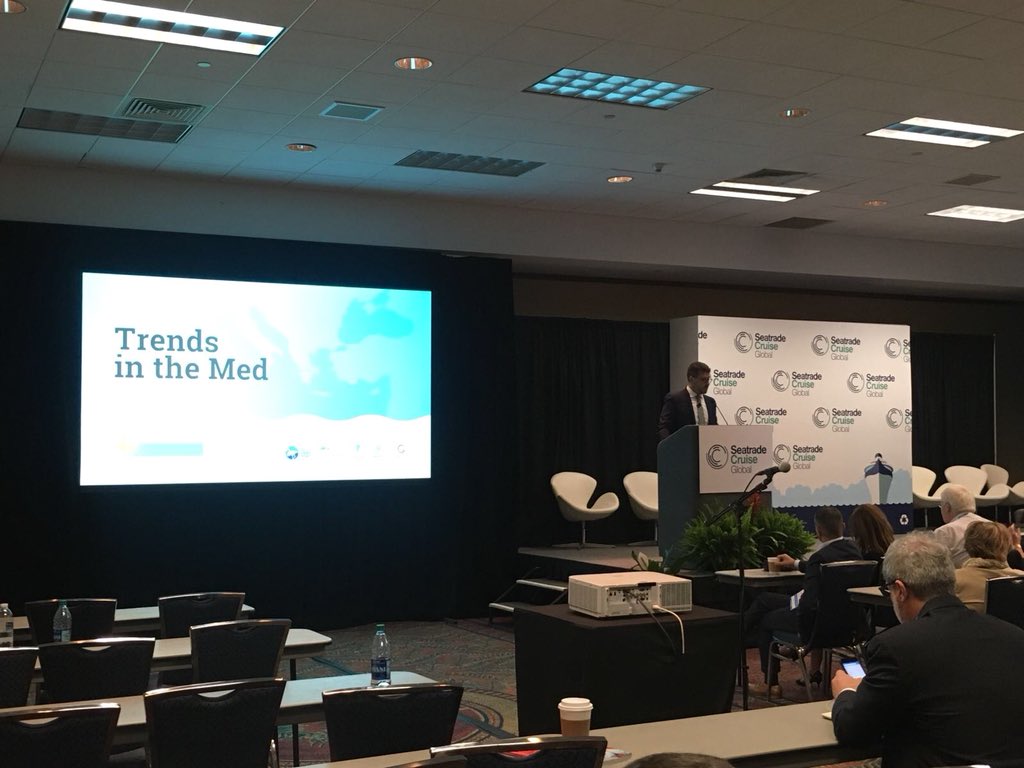 MedCruisePorts's tweet photo. MedCruise President Airam Diaz Pastor presented “Trends in the Med 2017” during #STCGlobal2018 #portstogether. Find the statistics report full @ https://t.co/DfJwLMvfT2 https://t.co/7858dCGkot