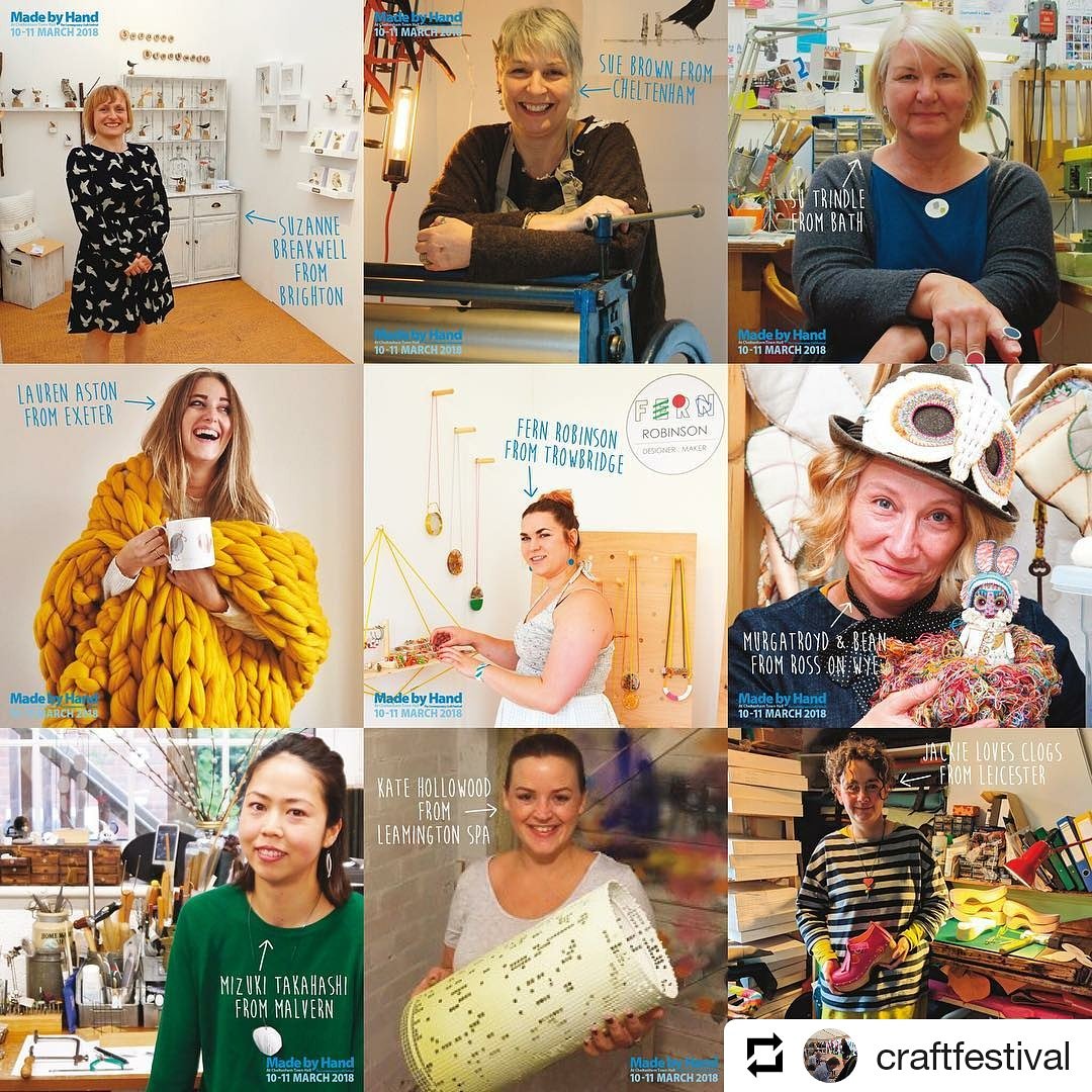 It's almost here! Made By Hand Cheltenham @MadebyHandEng 10 &11 March, Cheltenham Town Hall. You'll find us in the Pillar Room on stand 16. It's going to be a great event! #Cheltenham #meetthemaker