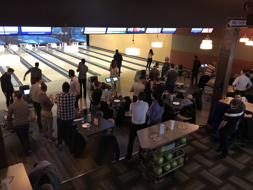 WestEndHBA's tweet photo. Fantastic turnout at our first @u40youngprof event for the year.... over 60 strong!  Raising $ for our @MohawkCollege bursary! https://t.co/lsDHsCo5b2
