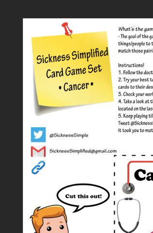 SicknessSimple's tweet photo. Sneak peek at the cancer card game set! 👀 https://t.co/2BMESN4ELU