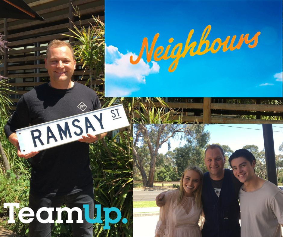 teamupdigital's tweet photo. Make sure you tune into @neighbours at 6:30pm tonight on Channel 11 to watch our Managing Director Brandon show off his acting chops on Ramsay Street! Very exciting!! @nataliebassing 

https://t.co/JgEYsEuMnL https://t.co/TkyCYUexCF