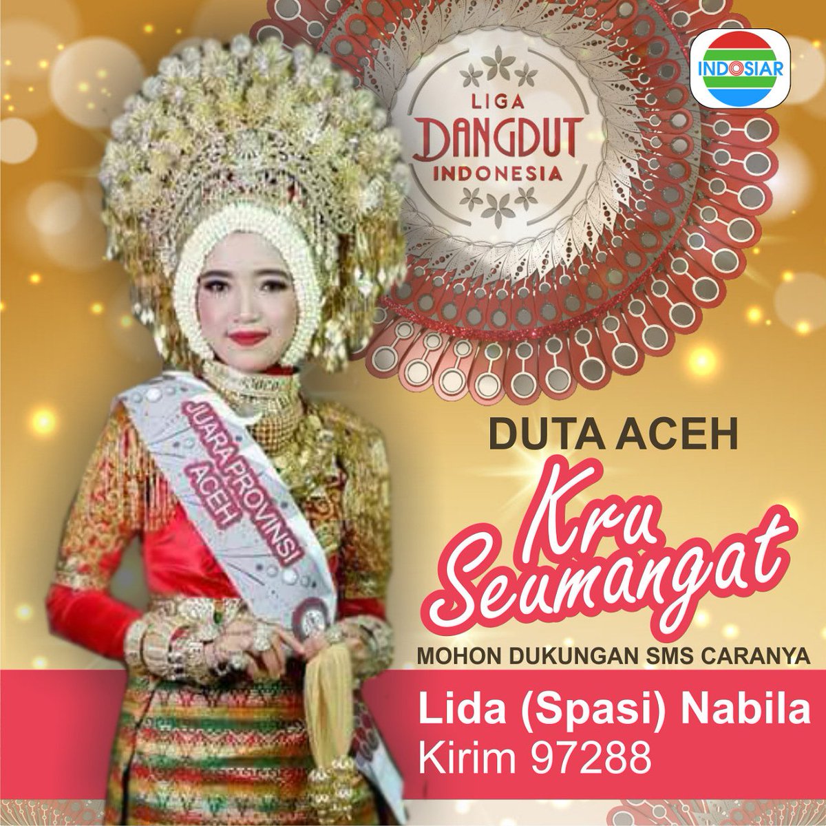 LNabila23's tweet photo. Assalamualaikum 
Saudaraku semuanya dari sabang sampai merauke mohon doa dan dukungannya untuk nabila malam ini di liga dangdut indonesia @IndosiarID dengan cara 
Ketik: LIDA NABILA 
kirim ke: 97288 
Terimakasih 😇🙏🙏 https://t.co/AEXNAAwxSc