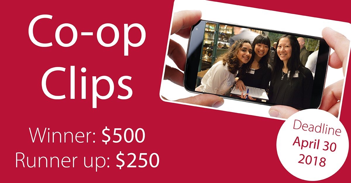 ⭐️ Calling all BCom students on co-op: enter Gustavson’s Co-op Clips: Business Co-op Video Contest by making a short video showing an applied learning experience on your work term for a chance to win $500! For more info, visit uvic.ca/business-coop-…