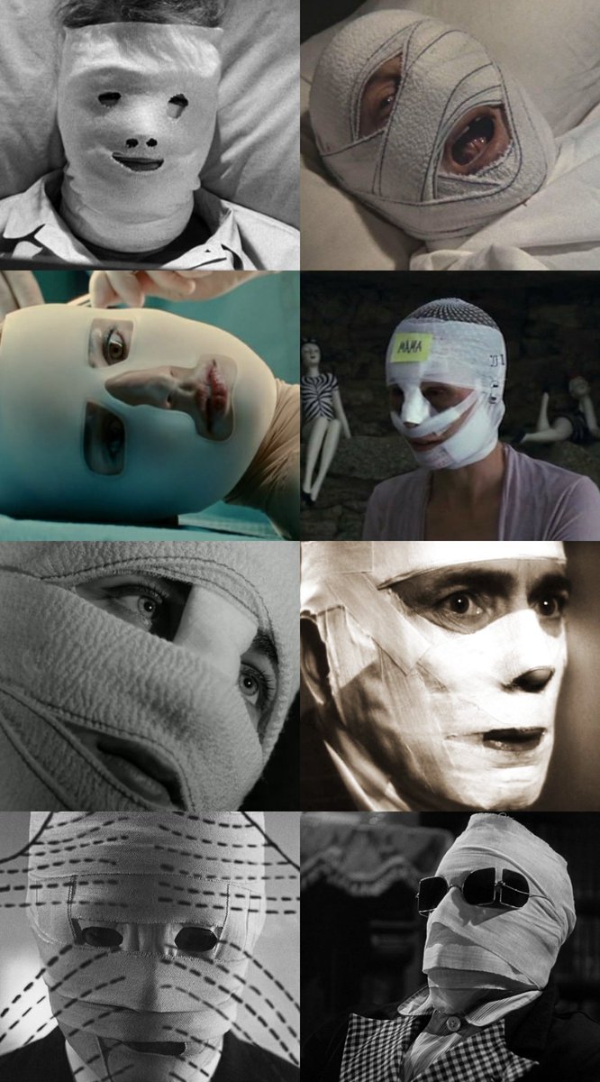'Seconds' (1966)'The Tenant' (1976)'The Skin I Live In' (2011)'Goodnight Mommy' (2014)'Eyes Without a Face' (1960)'Dark Passage' (1947)'The Face of Another' (1966) 'The Invisible Man' (1933)