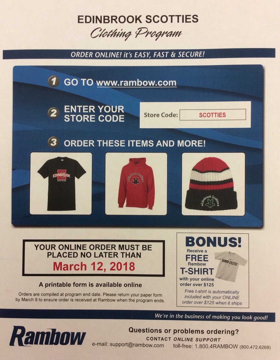 Don’t forget that Monday 3/12 is the last day to order spirit wear! Order and pay online!