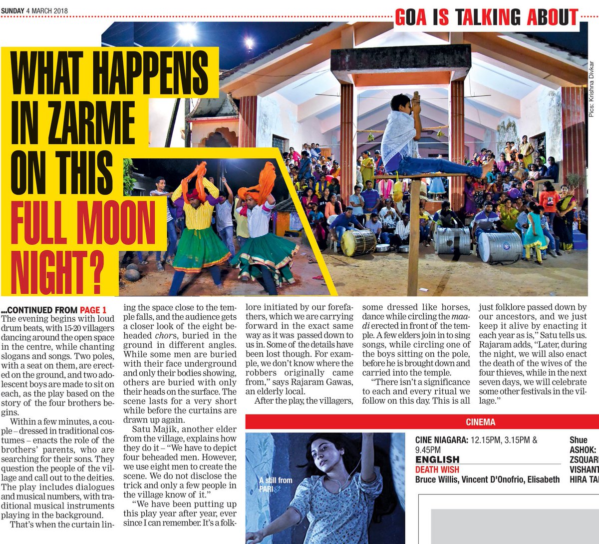 Beheaded men and much more at #Chorotsav in #Zarme

timesofindia.indiatimes.com/entertainment/…

#shigmo #festivals #festivalsofgoa #chorotsav #zarme #holi #awesomesauce #goa #goadiaries #goatimes #goodtimes