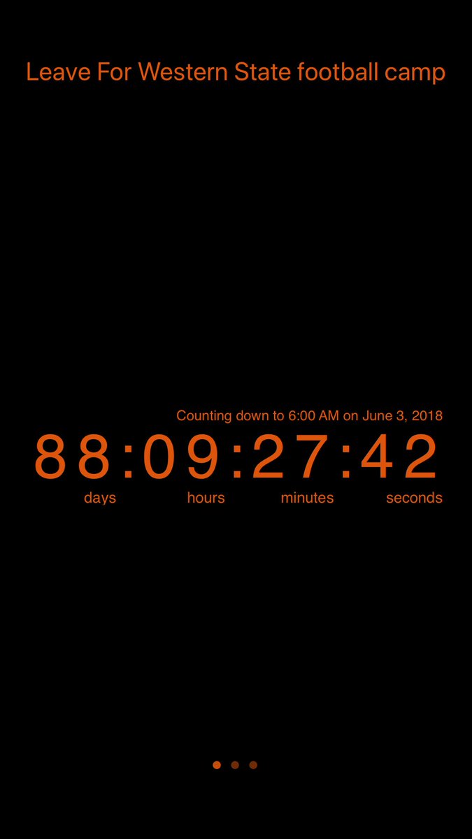 GJTIGERFOOTBALL's tweet photo. 88 days and 9 hours remaining until Leave For Western State football camp  #TZeroApp https://t.co/HUZ6LFrNH7