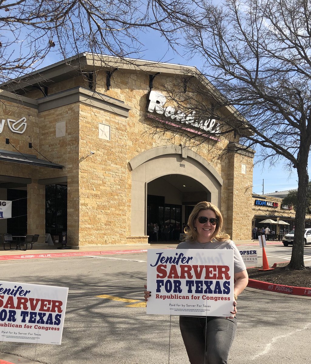 SarverforTexas's tweet photo. Visited polls throughout the District today. Lines growing as the day goes on! Polls close at 7:00PM Central. Get out there and VOTE Texas. #TexasPrimary https://t.co/LBDihpBFM2