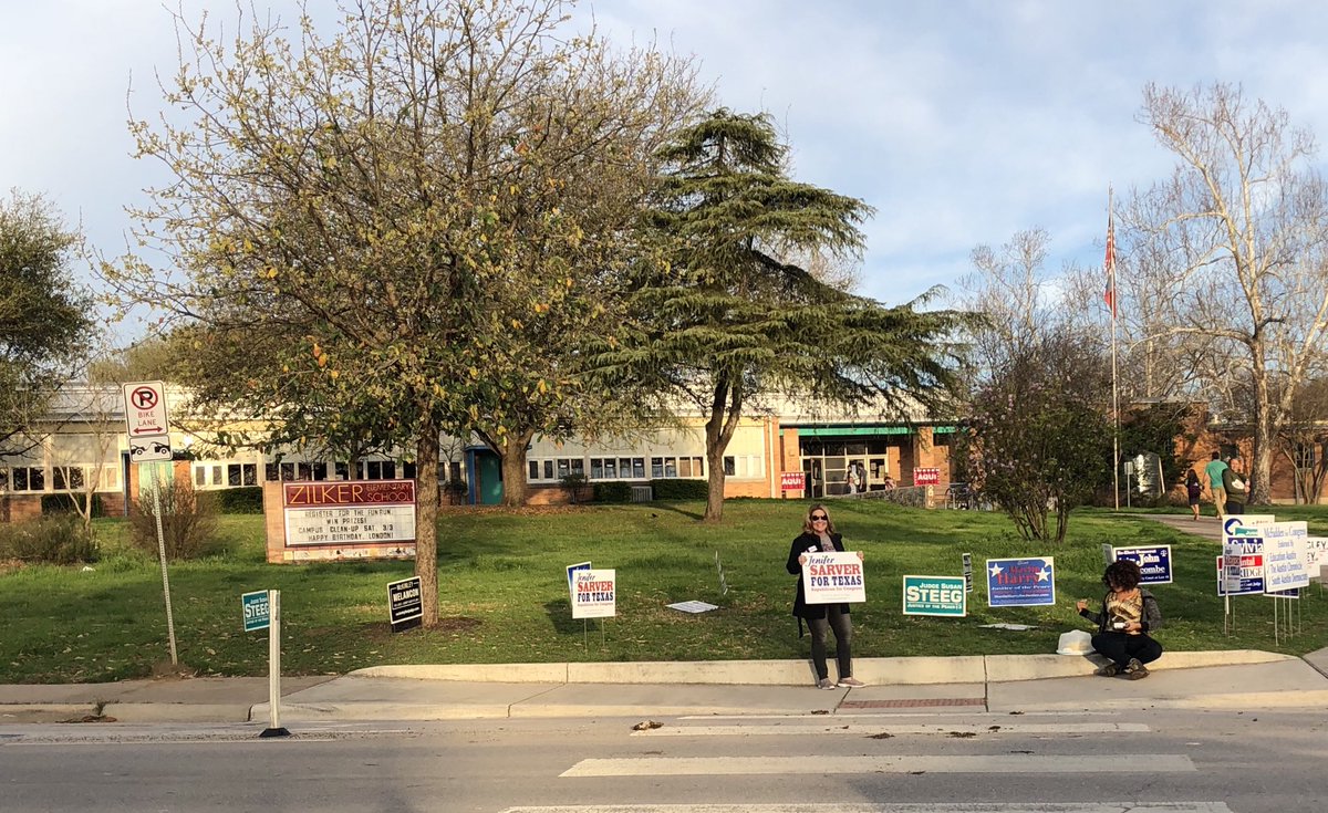 SarverforTexas's tweet photo. Visited polls throughout the District today. Lines growing as the day goes on! Polls close at 7:00PM Central. Get out there and VOTE Texas. #TexasPrimary https://t.co/LBDihpBFM2