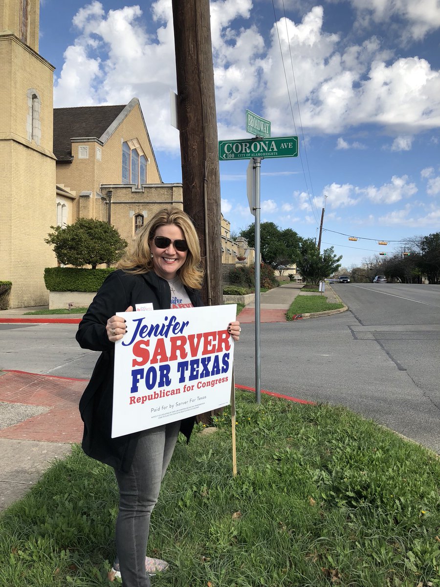 SarverforTexas's tweet photo. Visited polls throughout the District today. Lines growing as the day goes on! Polls close at 7:00PM Central. Get out there and VOTE Texas. #TexasPrimary https://t.co/LBDihpBFM2