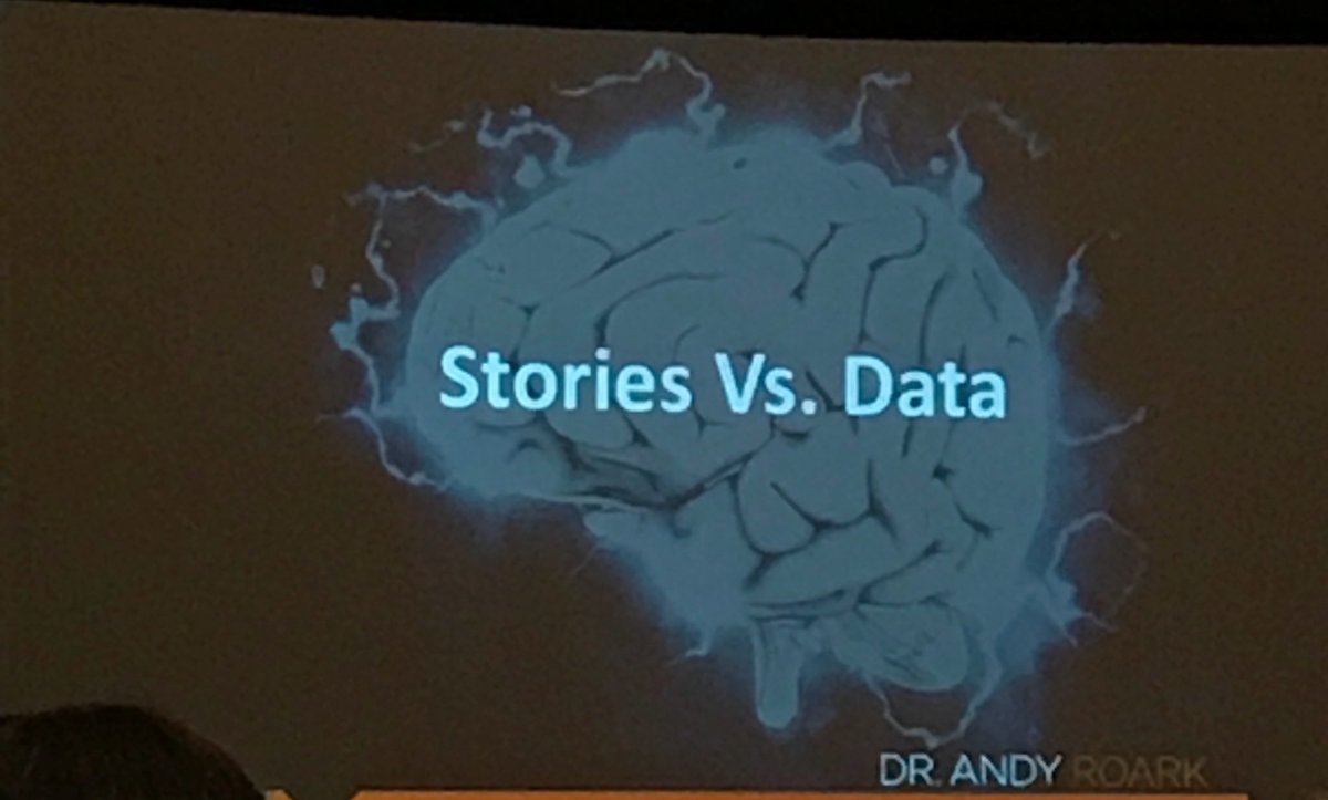 Don’t speak in statistics, tell stories. Simple yet game-changing advice from <a href="/DrAndyRoark/">Dr. Andy Roark</a> #WVC2018