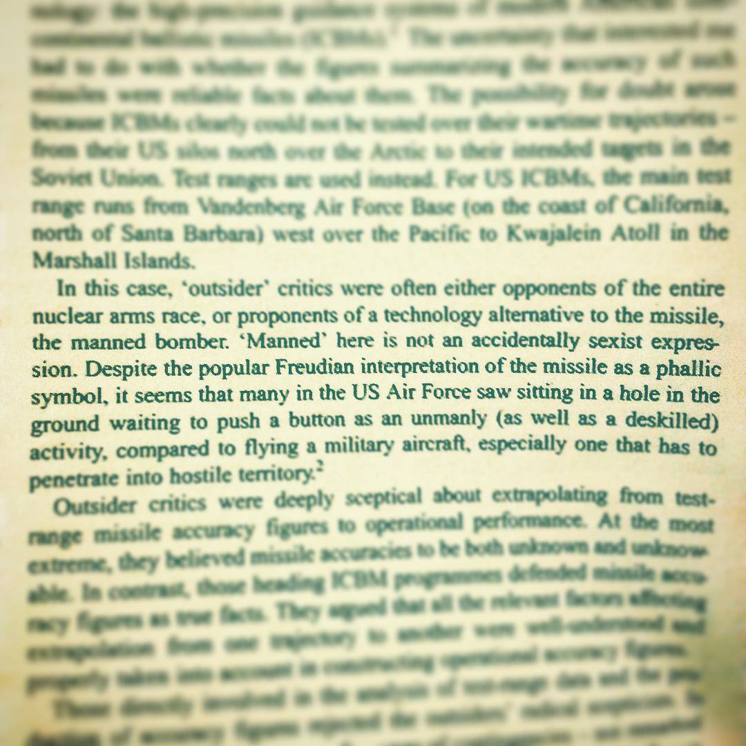FractaloidConvo's tweet photo. Some #antisexist genius by #DonaldMacKenzie 

#feminism #nuclearpower #missile #military #USAirForce #freud #phallicsymbol #nuclearweapons #nuclearwar #hashtagfeminism #unmanneddrones #unmannedsocieties #thecertaintytrough https://t.co/tGpUt4EDhH