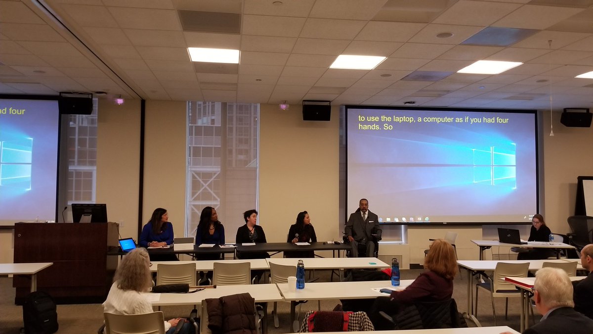 DennisCGarcia's tweet photo. Super insightful panel today on the issues disabled lawyers face in the practice of law at #AccessSuccess event @MSFTChicago @ChicagoBarAssoc @EquipEquality1 @MSFTEnable @annadraft
 
#Accessibility
#Disability
#Diversity https://t.co/Qov4ntPDFo