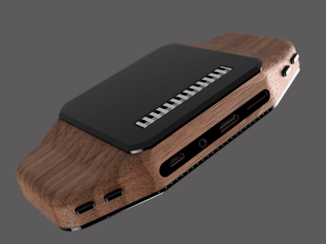 DIY_Engineering's tweet image. Rear panel of #rkdr2 has a heat sink at the top to hopefully keep the #RaspberryPi #computemodule3 happy... #handheldarcade #diyengineering
