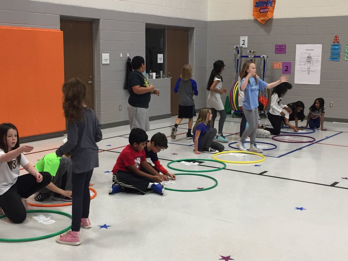 VaughnElemFISD's tweet photo. Teaching the skeletal system in PE. Students had to run, jump rope & pick up a vocabulary word. Then determine where it went with their partner. #HealthyZoneSchoolInTraining https://t.co/54oBR3DmG9