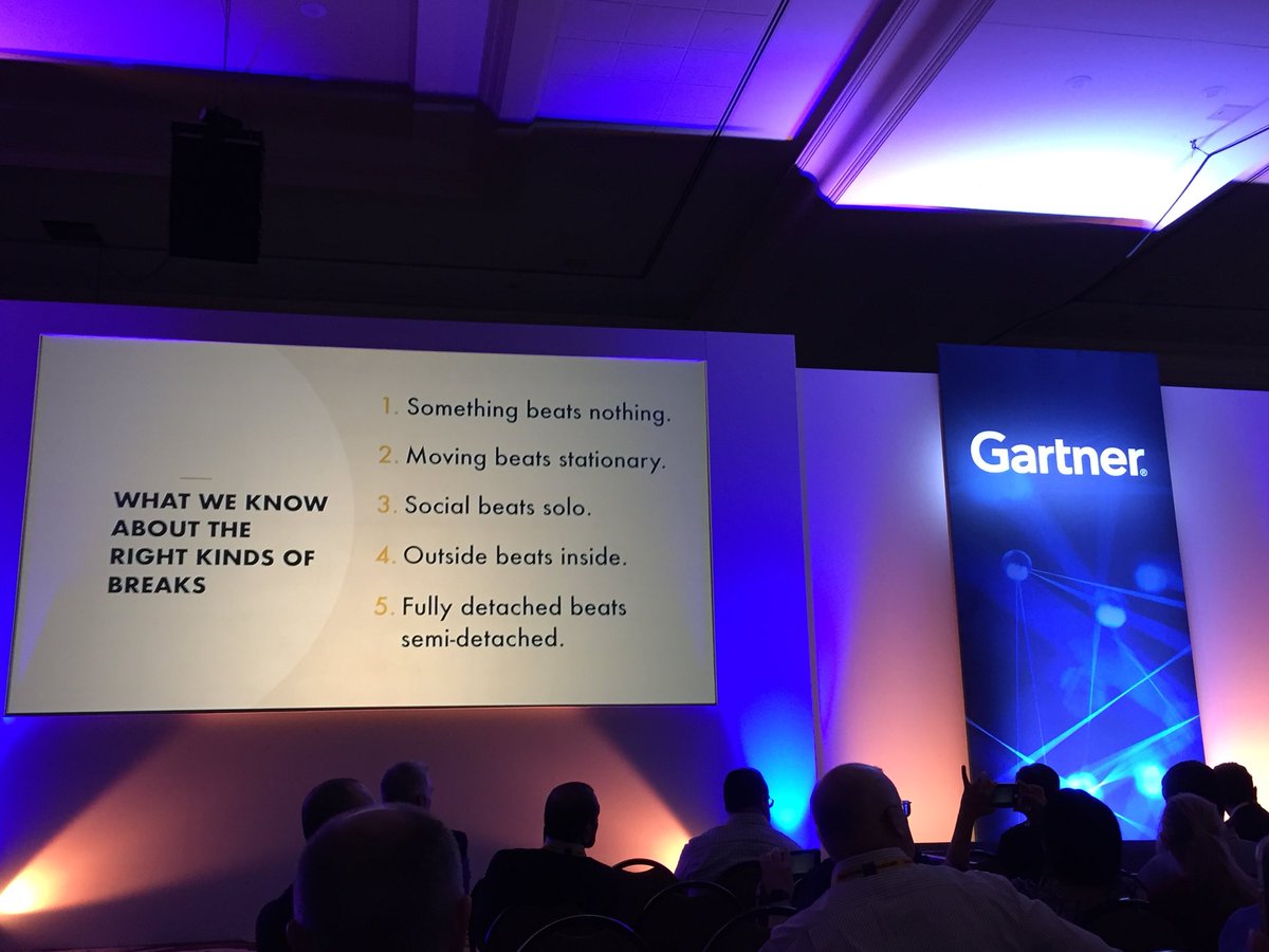 TheJessWillis's tweet photo. It’s important to take breaks! Learning about the science of when with Daniel Pink at #GartnerDA https://t.co/GxaIEnPfkR