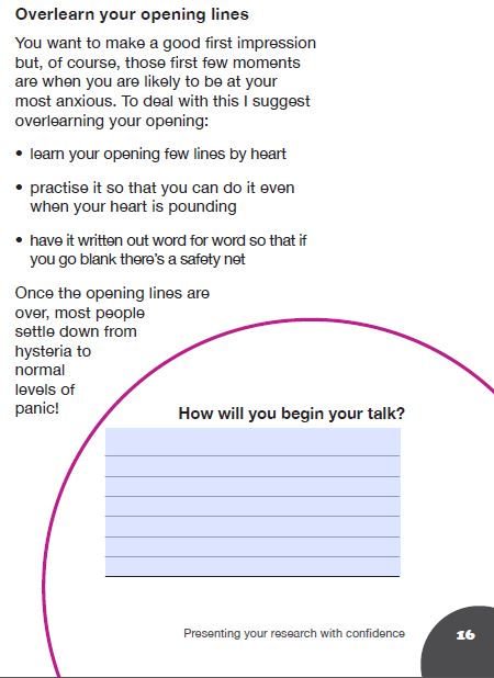 Presenting. Make a good first impression. Overlearn your first few lines. Make them automatic so you can't mess up. buff.ly/2Fh6Ryr  #ECRchat #phdchat #postdoc