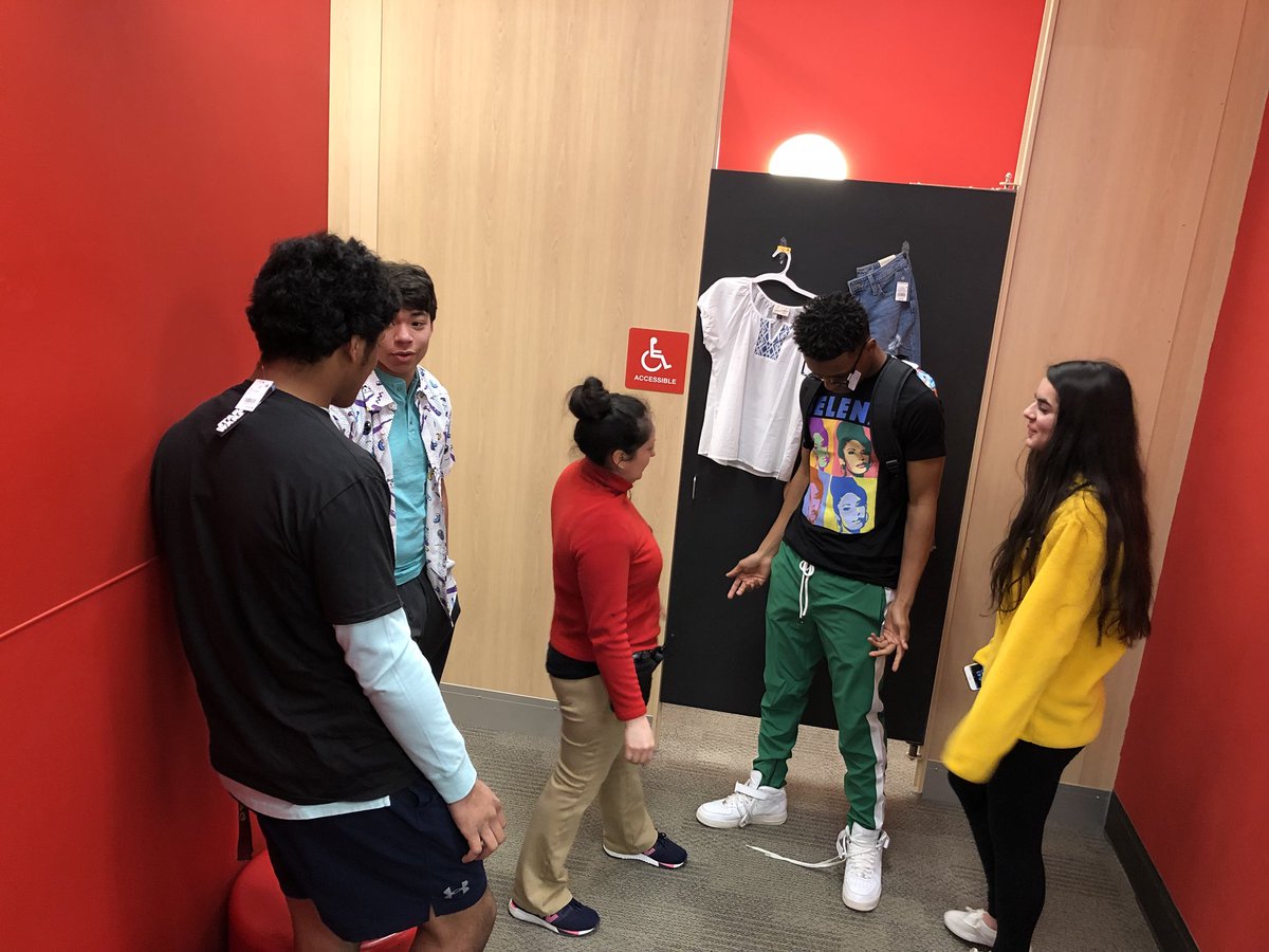 Walters_K's tweet photo. Thank you to @Target for sponsoring the pop art scene in the fashion marketing fashion show March 16th! @CSFrenchie @Judith11603645 @FAIRFAX_DECA https://t.co/zNXjWZ1t2g