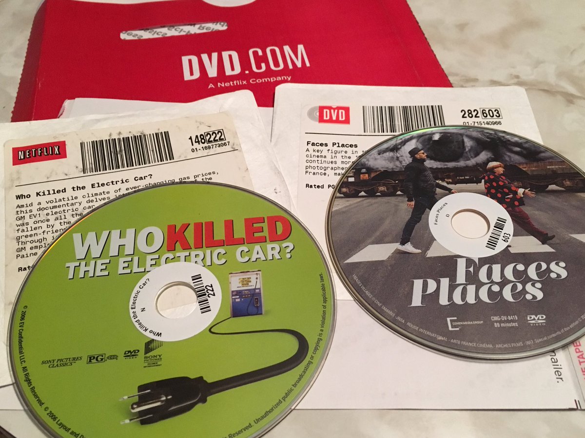 momlovesfilm's tweet photo. Opening the mail. @FacesPlacesFilm and Who Killed the Electric Car have arrived. #DVDNation #ad @dvdnetflix #docluv #discart https://t.co/U4ZbBrLN9K